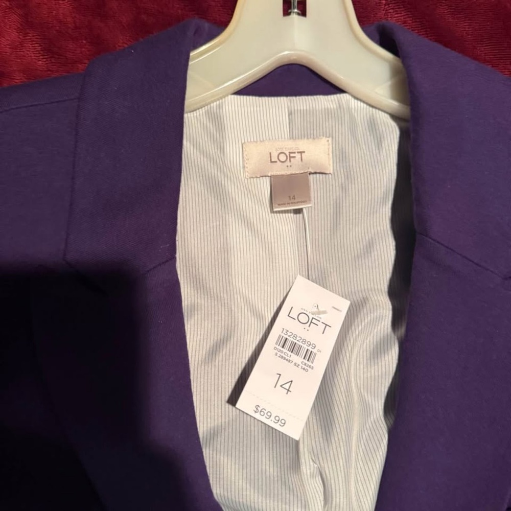 LOFT Deep Purple Jacket Brand new tag - Picture 3 of 4